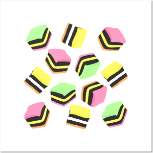 Licorice Allsorts Candy Lollies Posters and Art